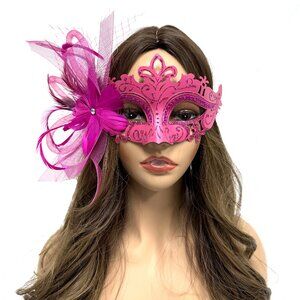 Women Costume Venetian mask Feather Masquerade Party Masks